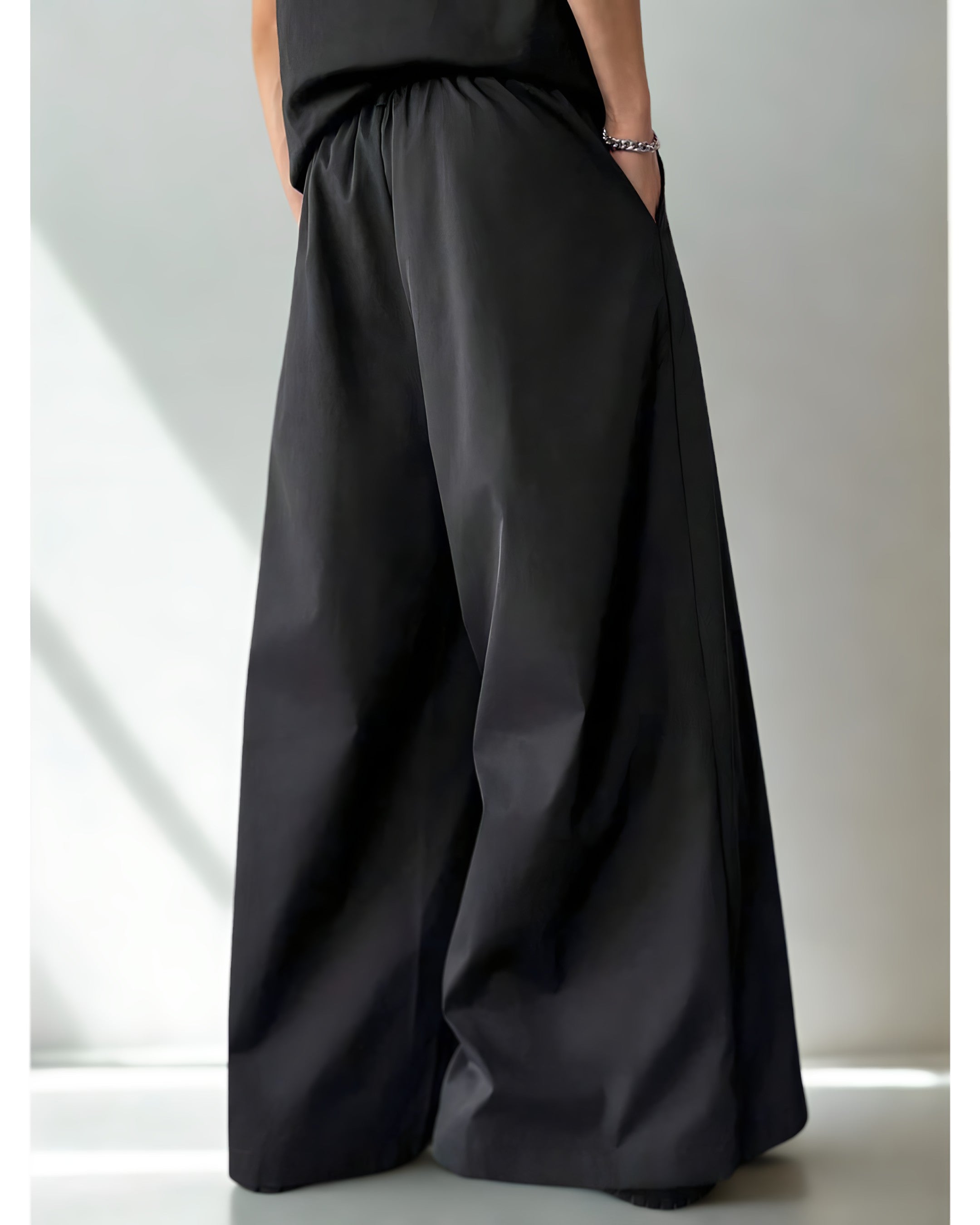 Pantalon Large - Élégance Urbaine - Noir Vibe Co. 