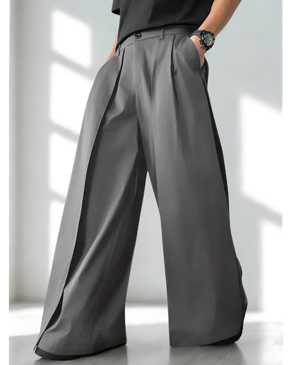 Pantalon Large - Élégance Urbaine - Noir Vibe Co. 