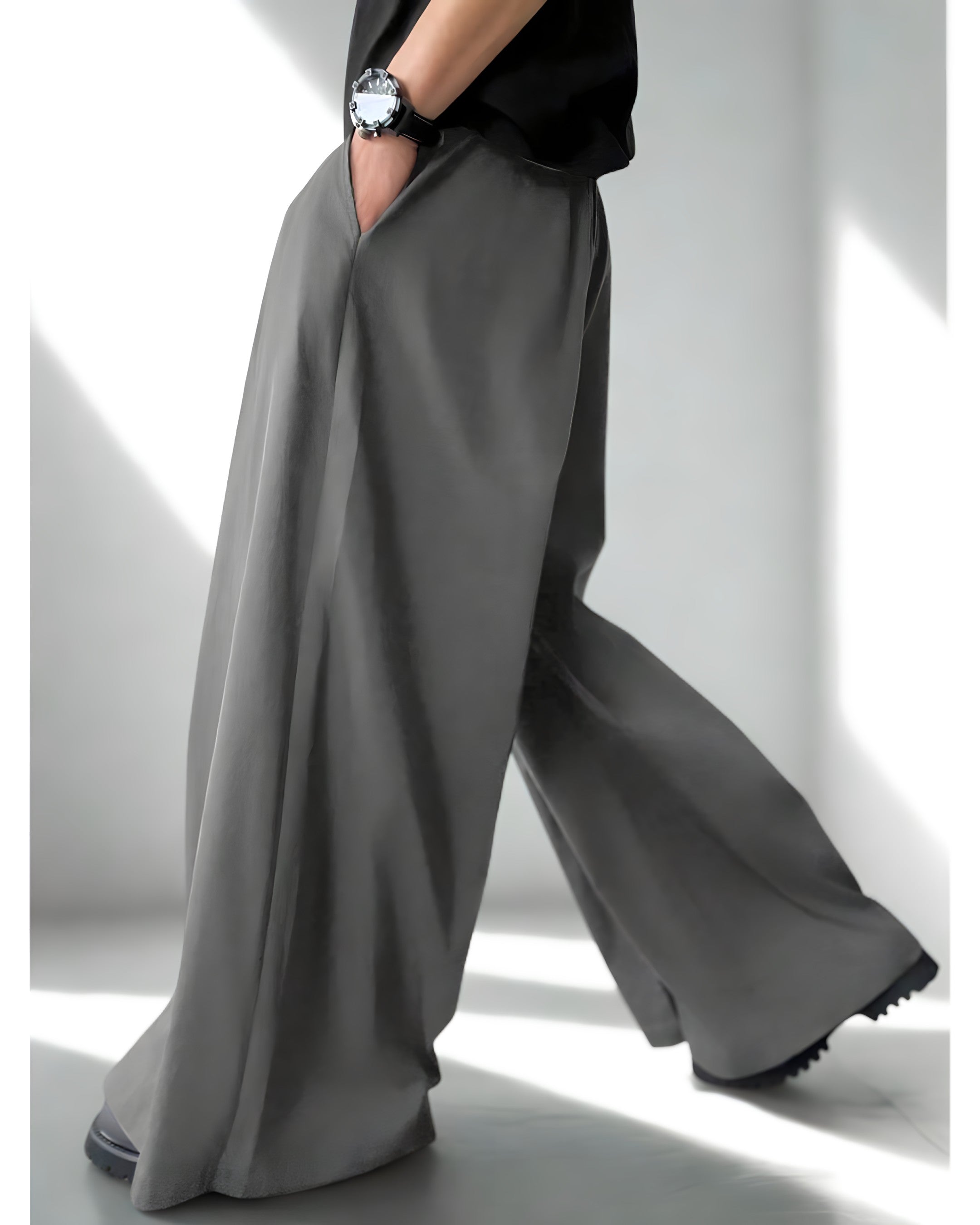 Pantalon Large - Élégance Urbaine - Noir Vibe Co. 