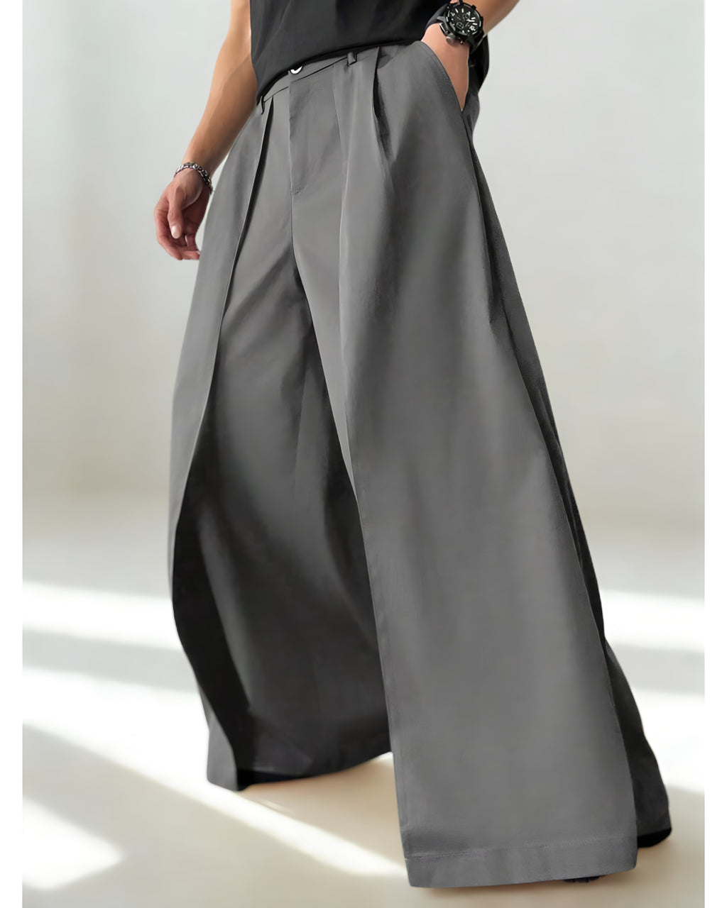 Pantalon Large - Élégance Urbaine - Noir Vibe Co. 