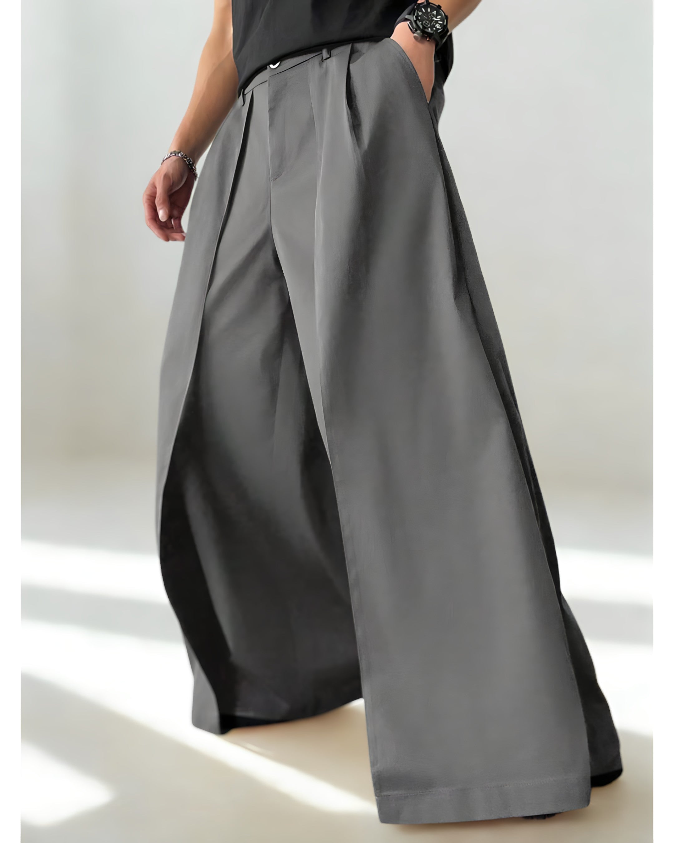 Pantalon Large - Élégance Urbaine - Noir Vibe Co. 