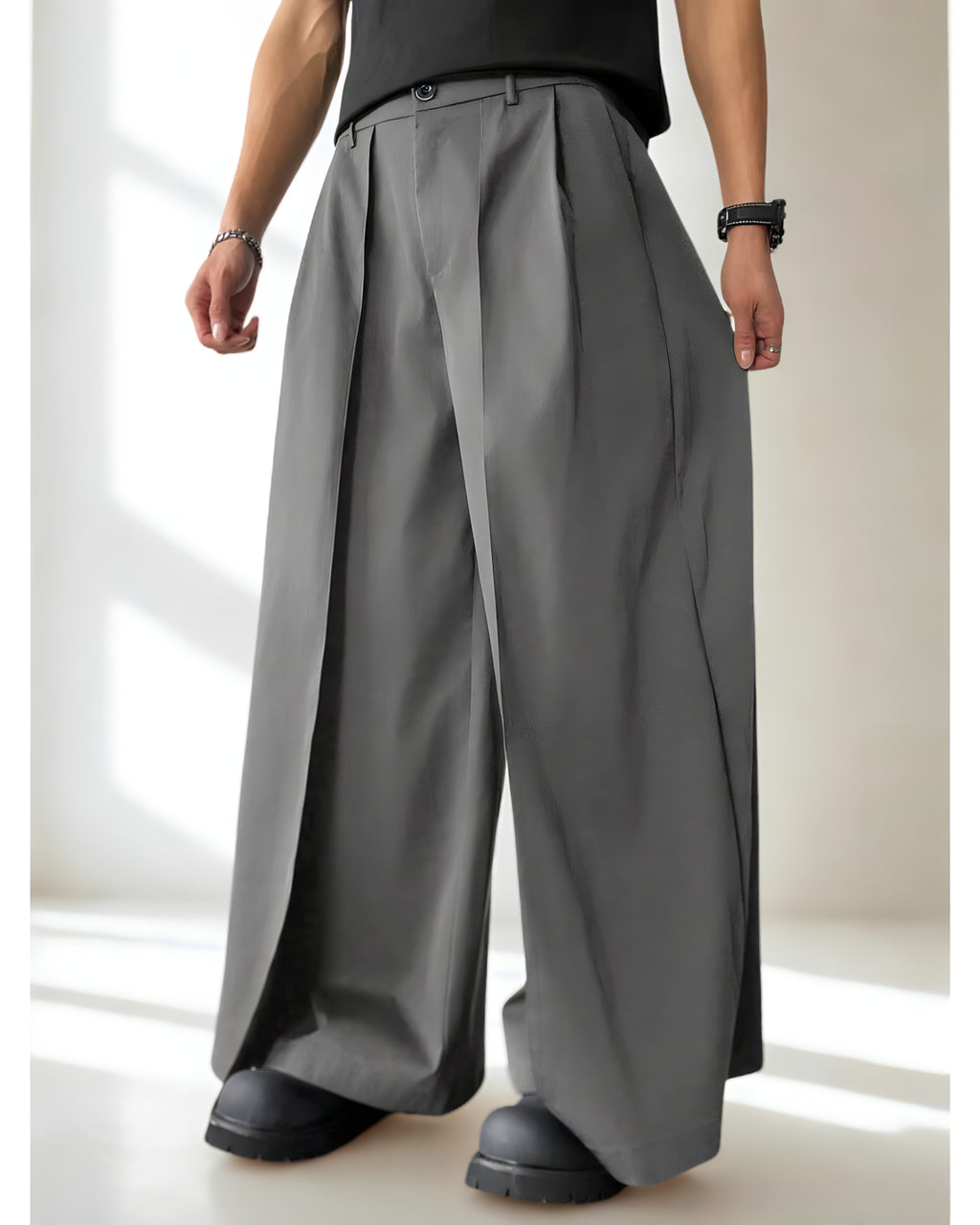 Pantalon Large - Élégance Urbaine - Noir Vibe Co. 